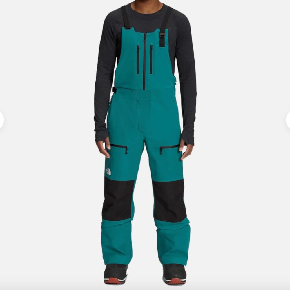 THE NORTH FACE Ceptor Bib Men Teal Blue Snow Ski Suit Pant Overall XL $529